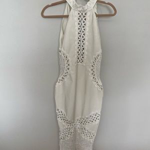 Missguided Bandage & Lace Midi Dress